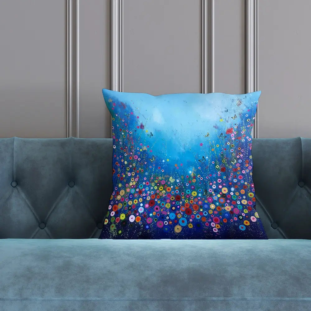 Let Me Love You Blue Cushion Let Me Love You Blue Cushion wall art product Laure Bury