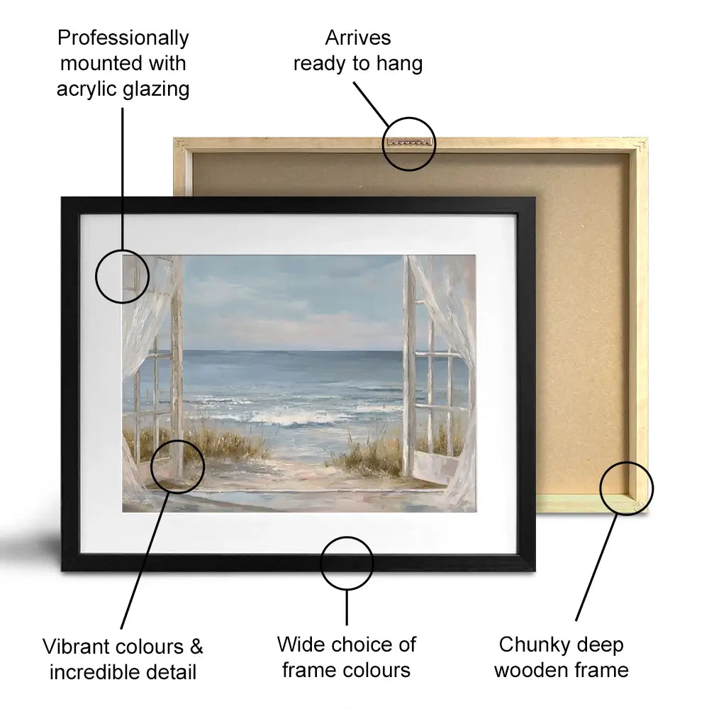 Lets Go To The Beach Framed Art Print Lets Go To The Beach Framed Art Print wall art product Petal Prints Design - Independent