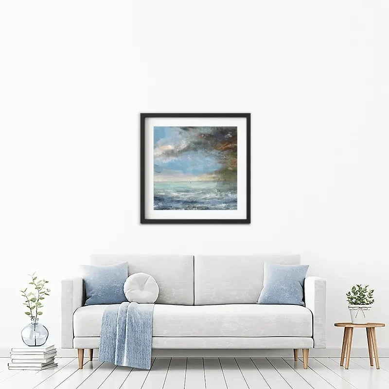 Light And Dark Sea Framed Art Print Light And Dark Sea Framed Art Print wall art product Craig Askew