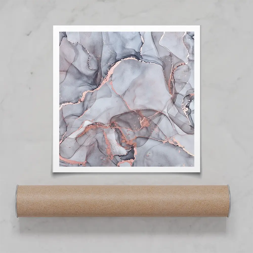 Light Grey Marble Square Art Print Light Grey Marble Square Art Print wall art product Art Print Shop
