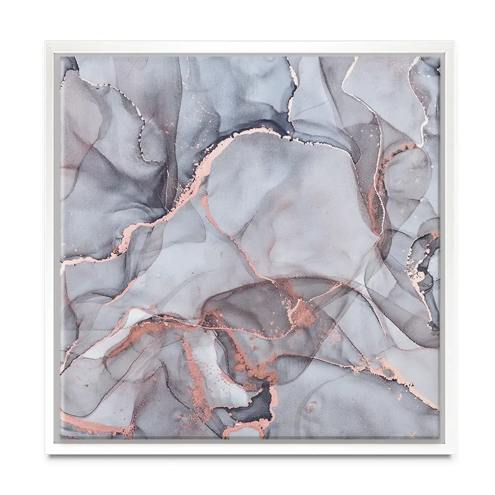 Light Grey Marble Square Canvas Print Light Grey Marble Square Canvas Print wall art product Art Print Shop
