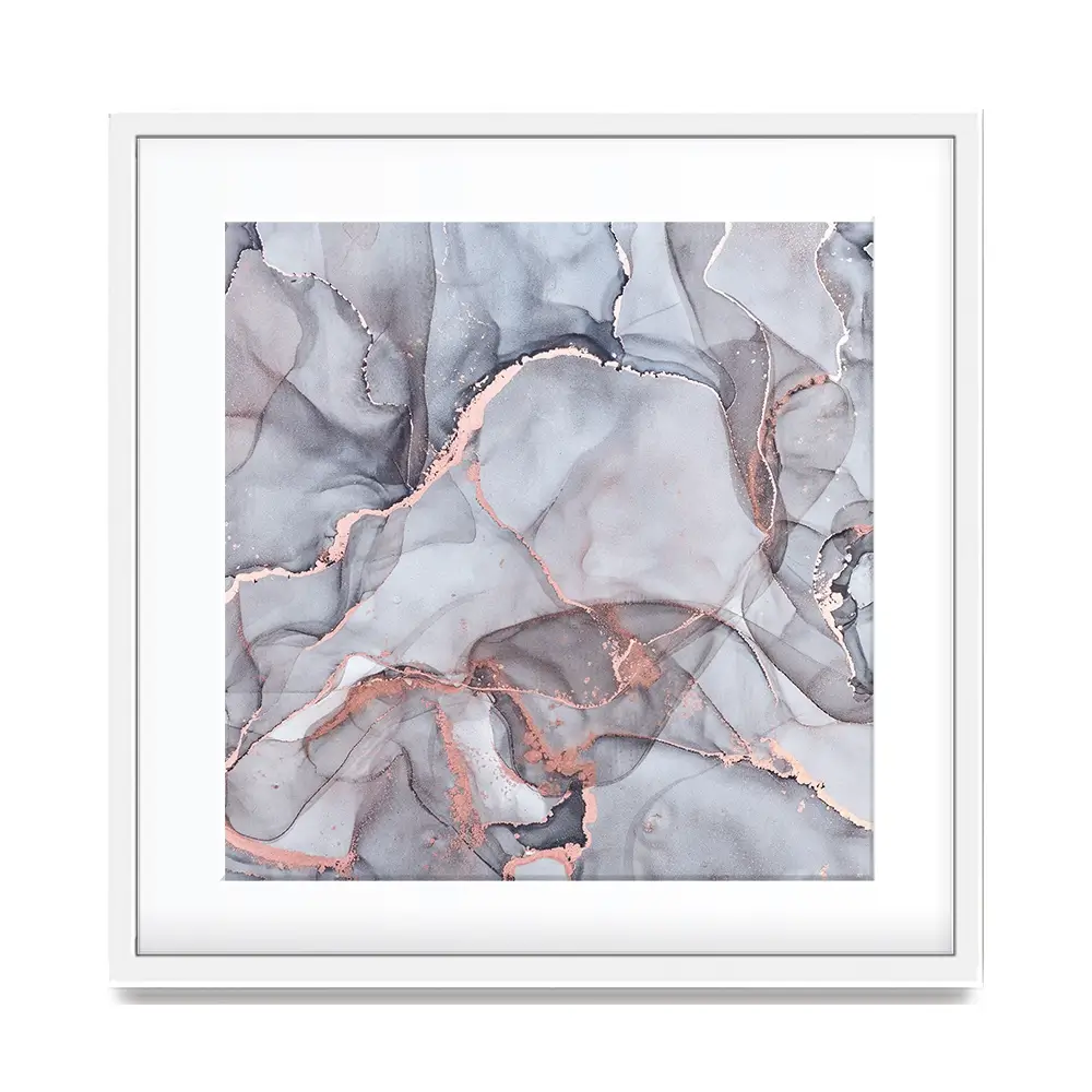 Light Grey Marble Square Framed Art Print Light Grey Marble Square Framed Art Print wall art product Art Print Shop