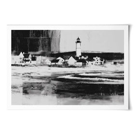 Lighthouse By The Ocean Art Print Lighthouse By The Ocean Art Print wall art product Chromatic Storm Studio