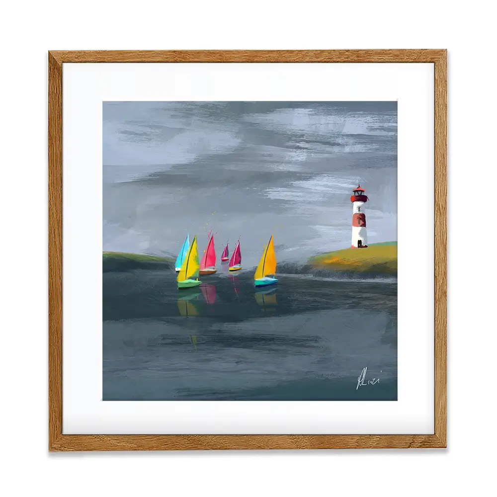 Lighthouse Framed Art Print Lighthouse Framed Art Print wall art product Aimee Linzi