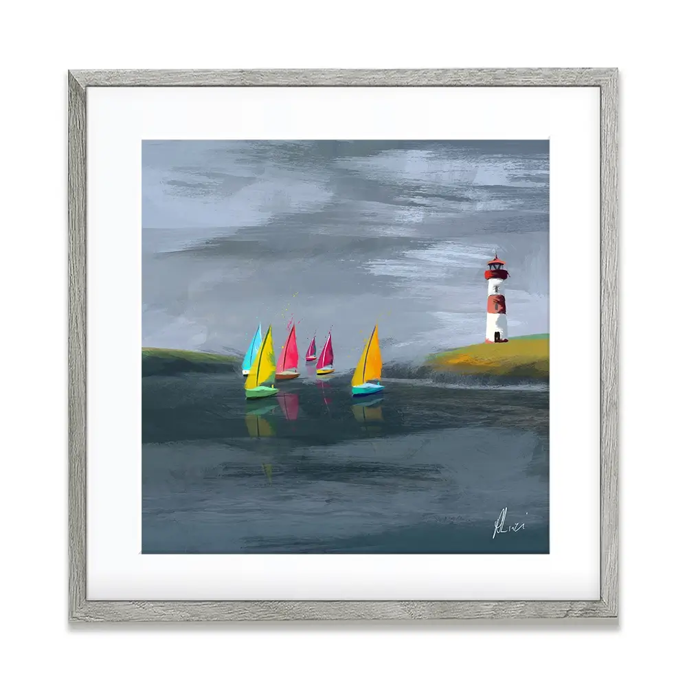 Lighthouse Framed Art Print Lighthouse Framed Art Print wall art product Aimee Linzi