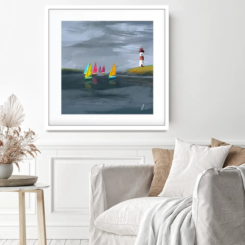 Lighthouse Framed Art Print Lighthouse Framed Art Print wall art product Aimee Linzi