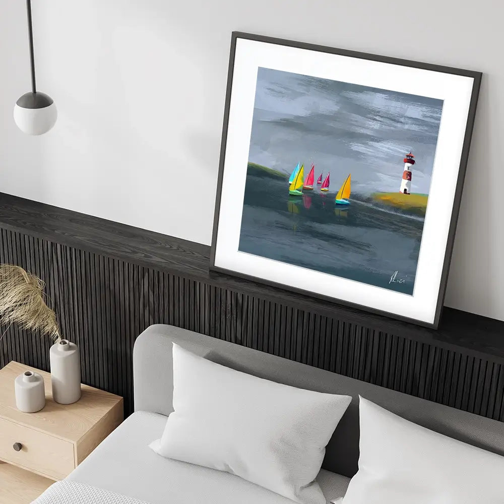 Lighthouse Framed Art Print Lighthouse Framed Art Print wall art product Aimee Linzi