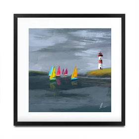 Lighthouse Framed Art Print Lighthouse Framed Art Print wall art product Aimee Linzi