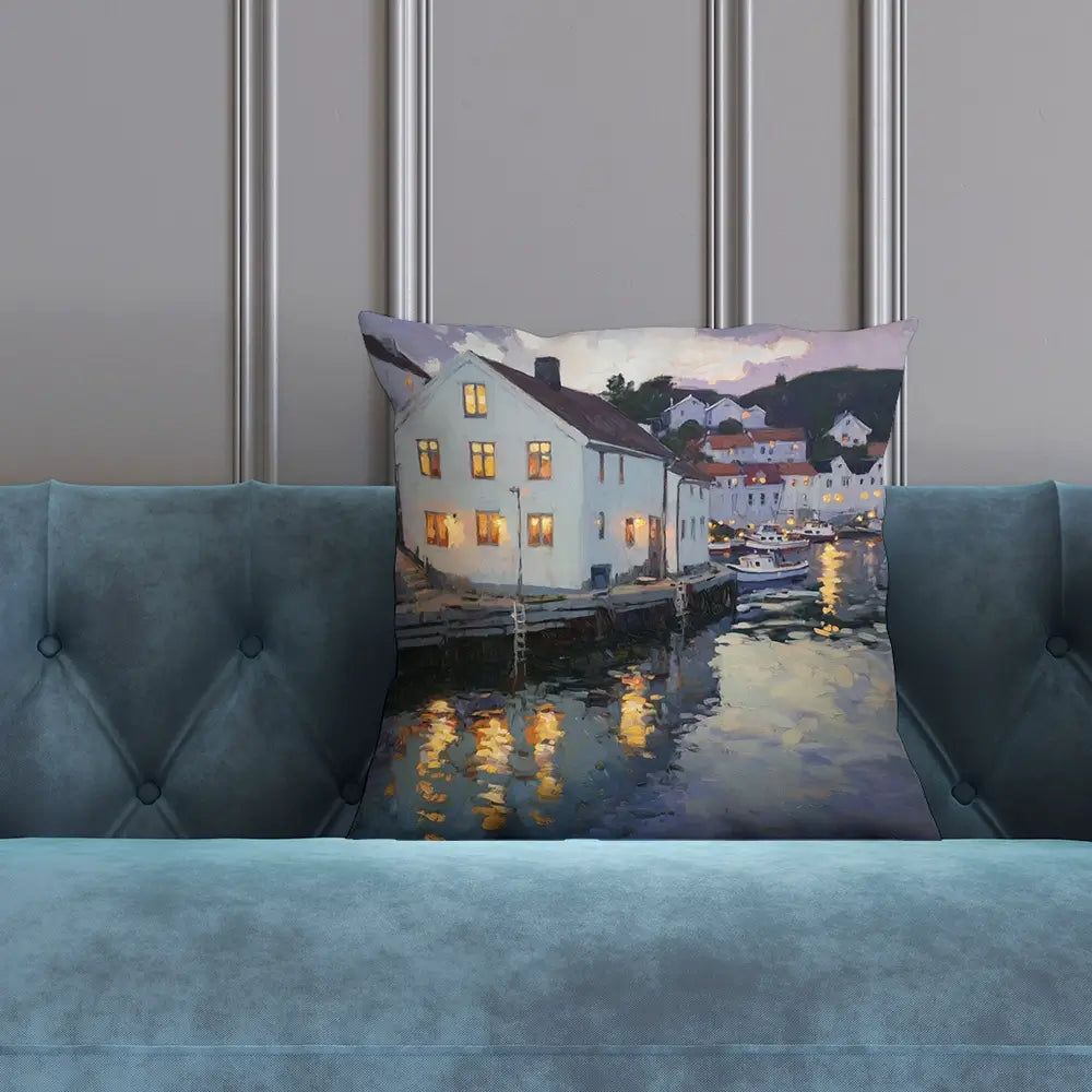 Lights In Windows Cushion Lights In Windows Cushion wall art product Tanya Ocean