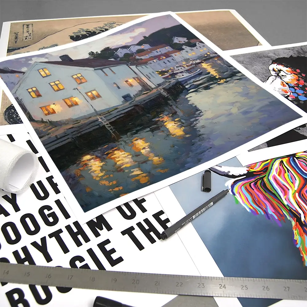 Lights In Windows Square Art Print Lights In Windows Square Art Print wall art product Tanya Ocean