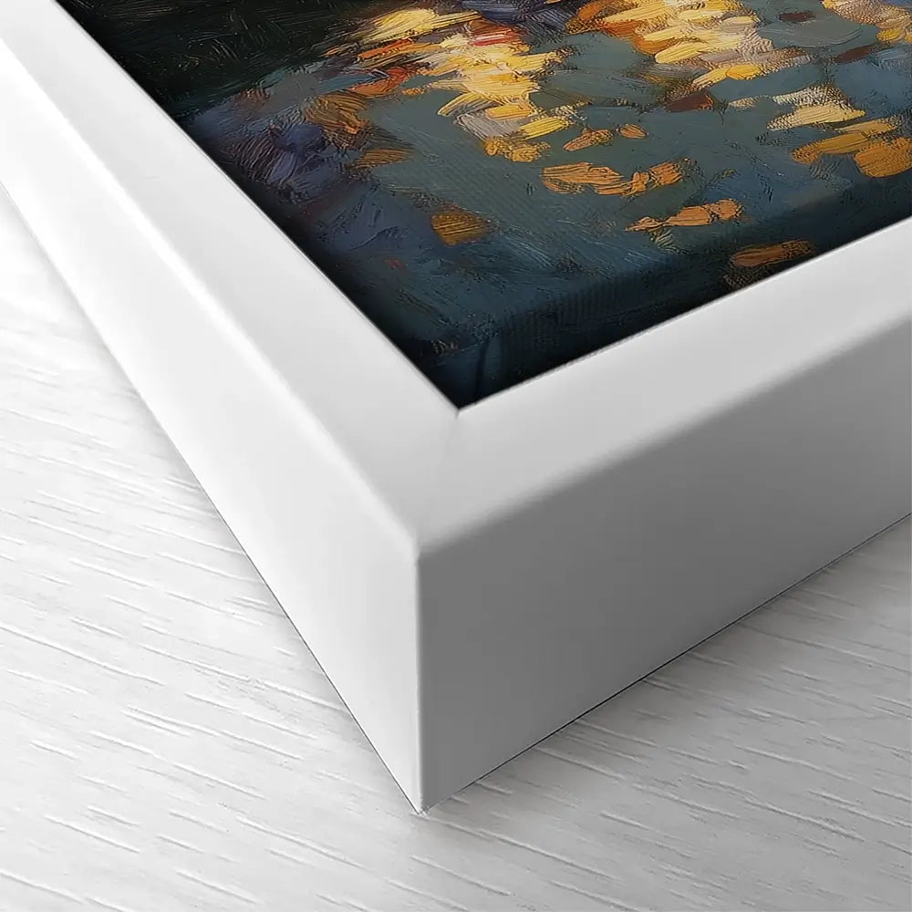 Lights In Windows Square Canvas Print Lights In Windows Square Canvas Print wall art product Tanya Ocean