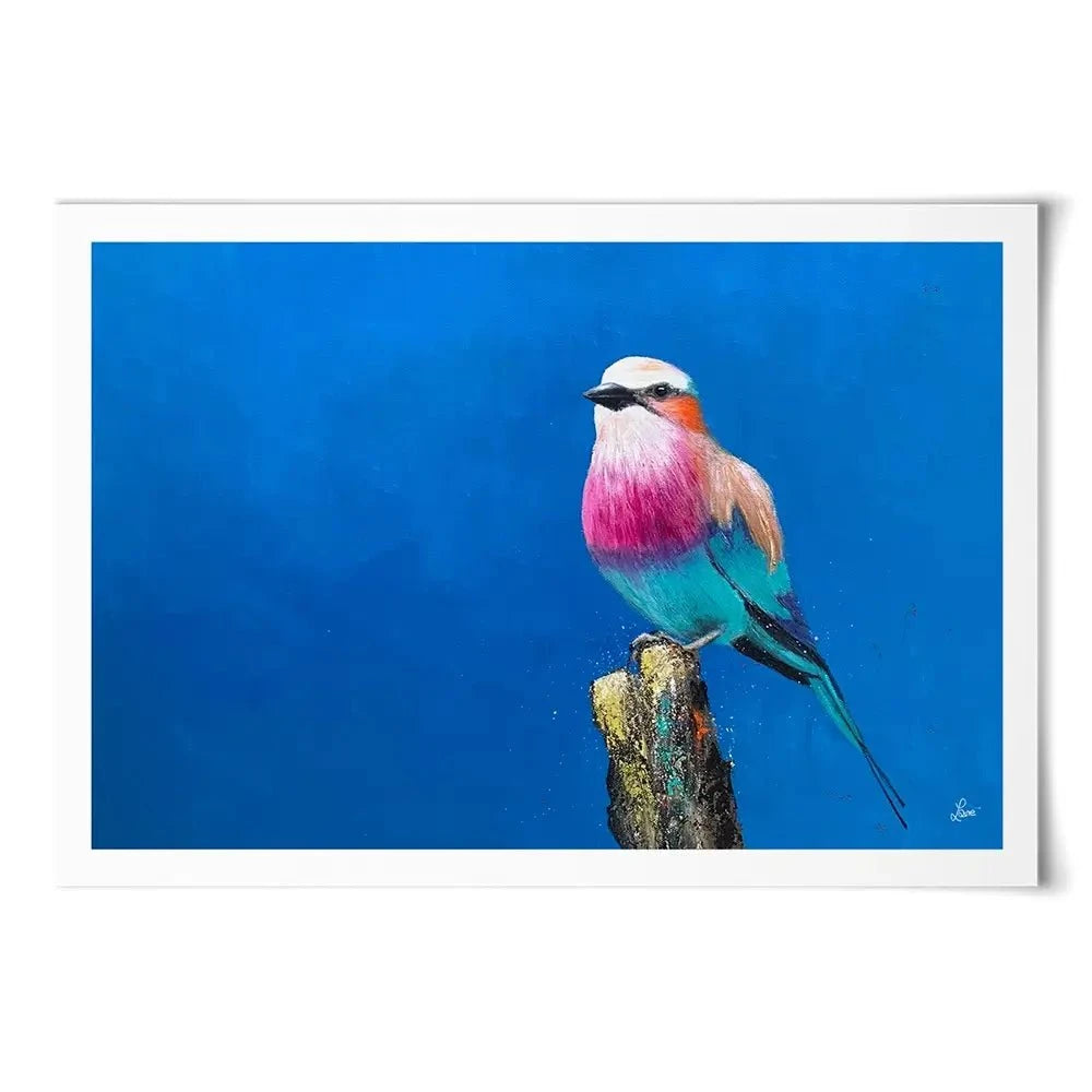 Lilac Breasted Roller Under An African Sun Art Print Lilac Breasted Roller Under An African Sun Art Print wall art product Laure Bury