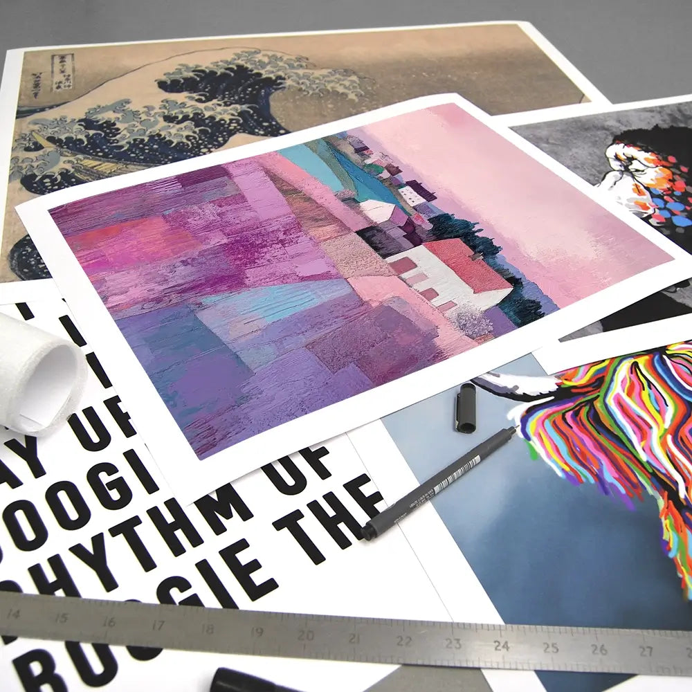 Lilac Patchwork Art Print Lilac Patchwork Art Print wall art product Tanya Ocean