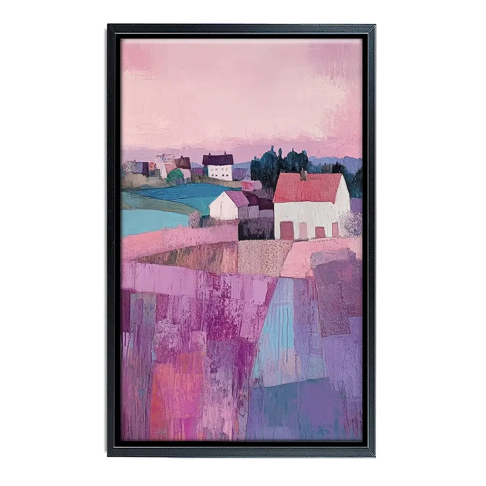 Lilac Patchwork Canvas Print Lilac Patchwork Canvas Print wall art product Tanya Ocean