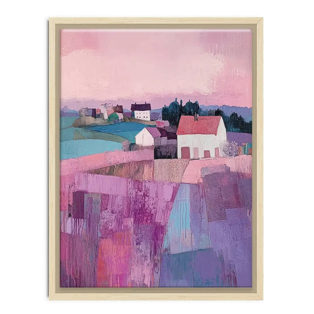 Lilac Patchwork Canvas Print Lilac Patchwork Canvas Print wall art product Tanya Ocean