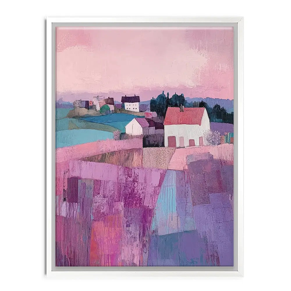 Lilac Patchwork Canvas Print Lilac Patchwork Canvas Print wall art product Tanya Ocean