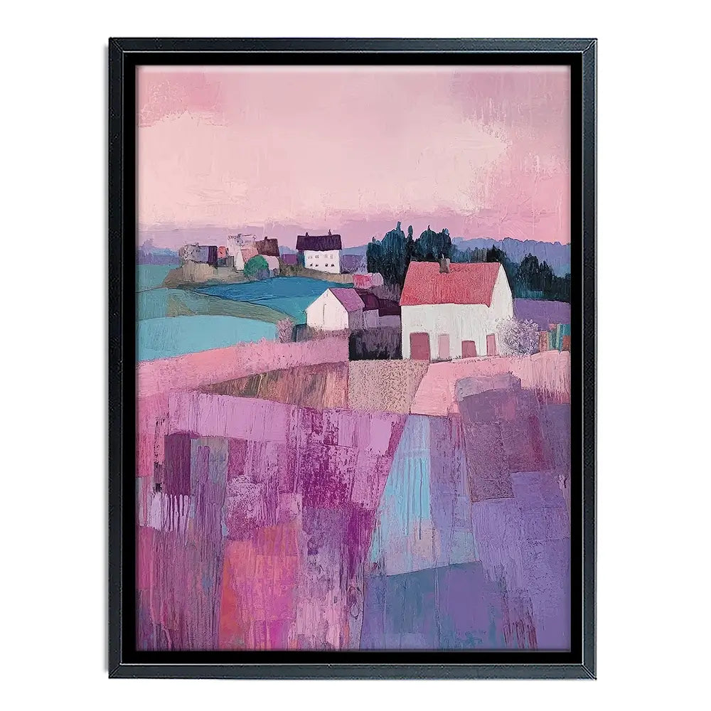 Lilac Patchwork Canvas Print Lilac Patchwork Canvas Print wall art product Tanya Ocean