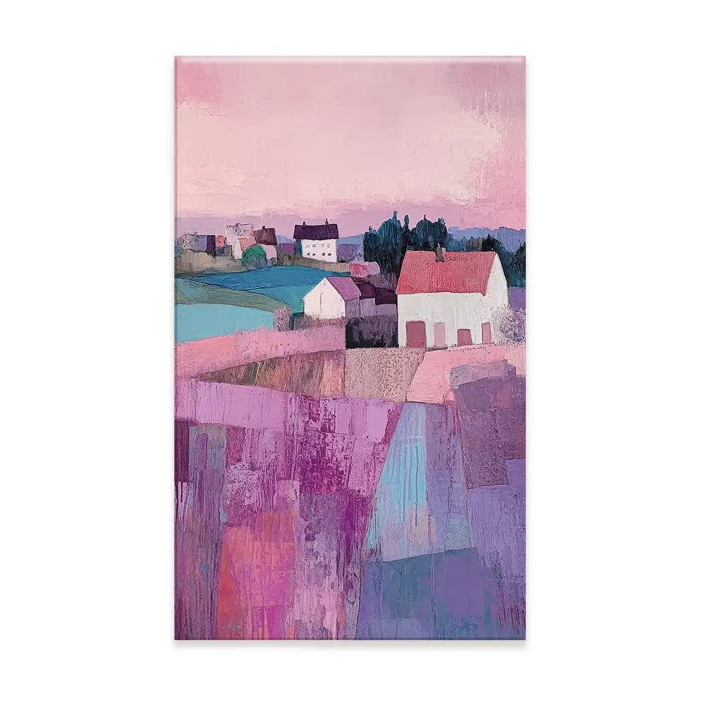 Lilac Patchwork Canvas Print Lilac Patchwork Canvas Print wall art product Tanya Ocean