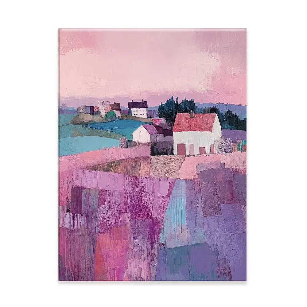 Lilac Patchwork Canvas Print