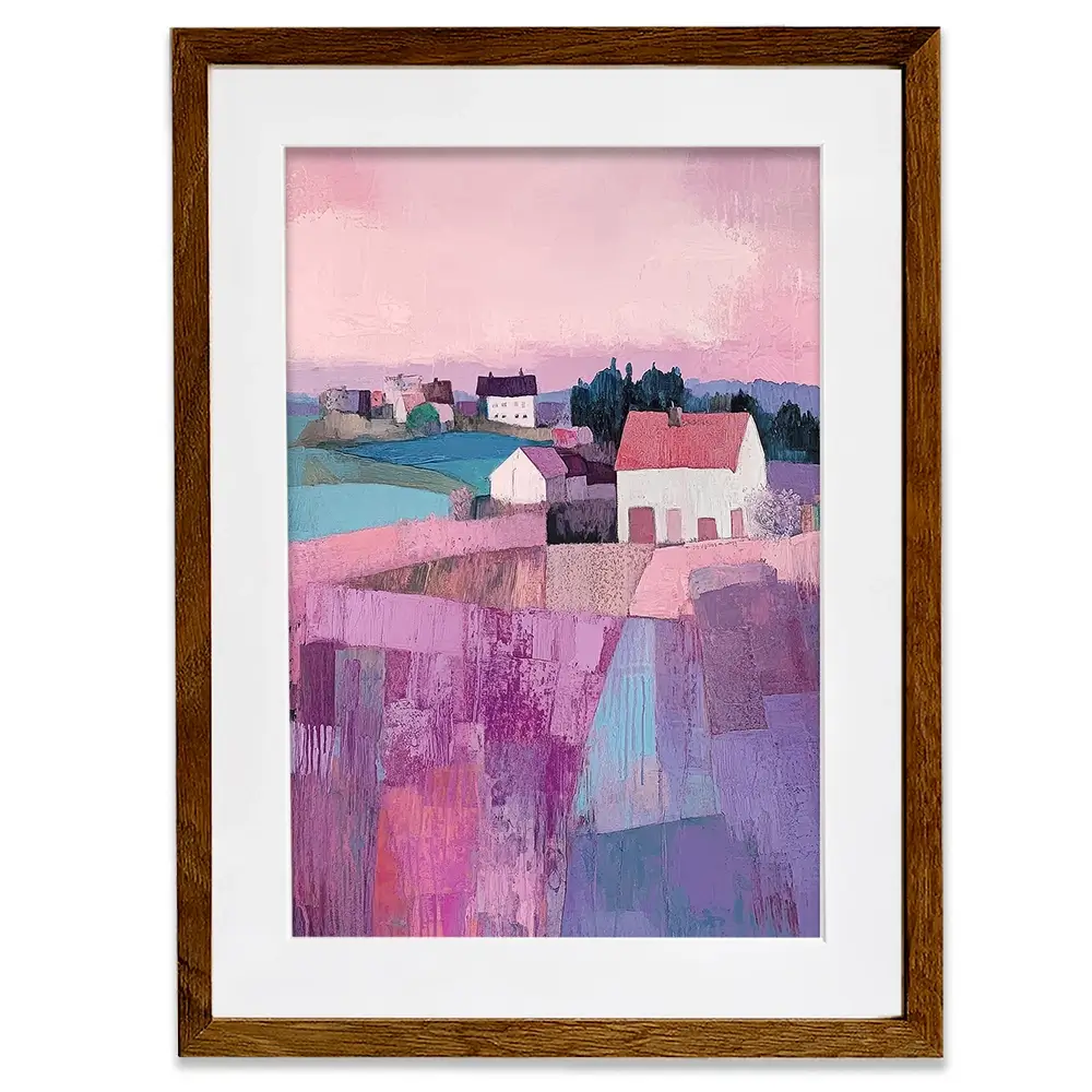 Lilac Patchwork Framed Art Print Lilac Patchwork Framed Art Print wall art product Tanya Ocean