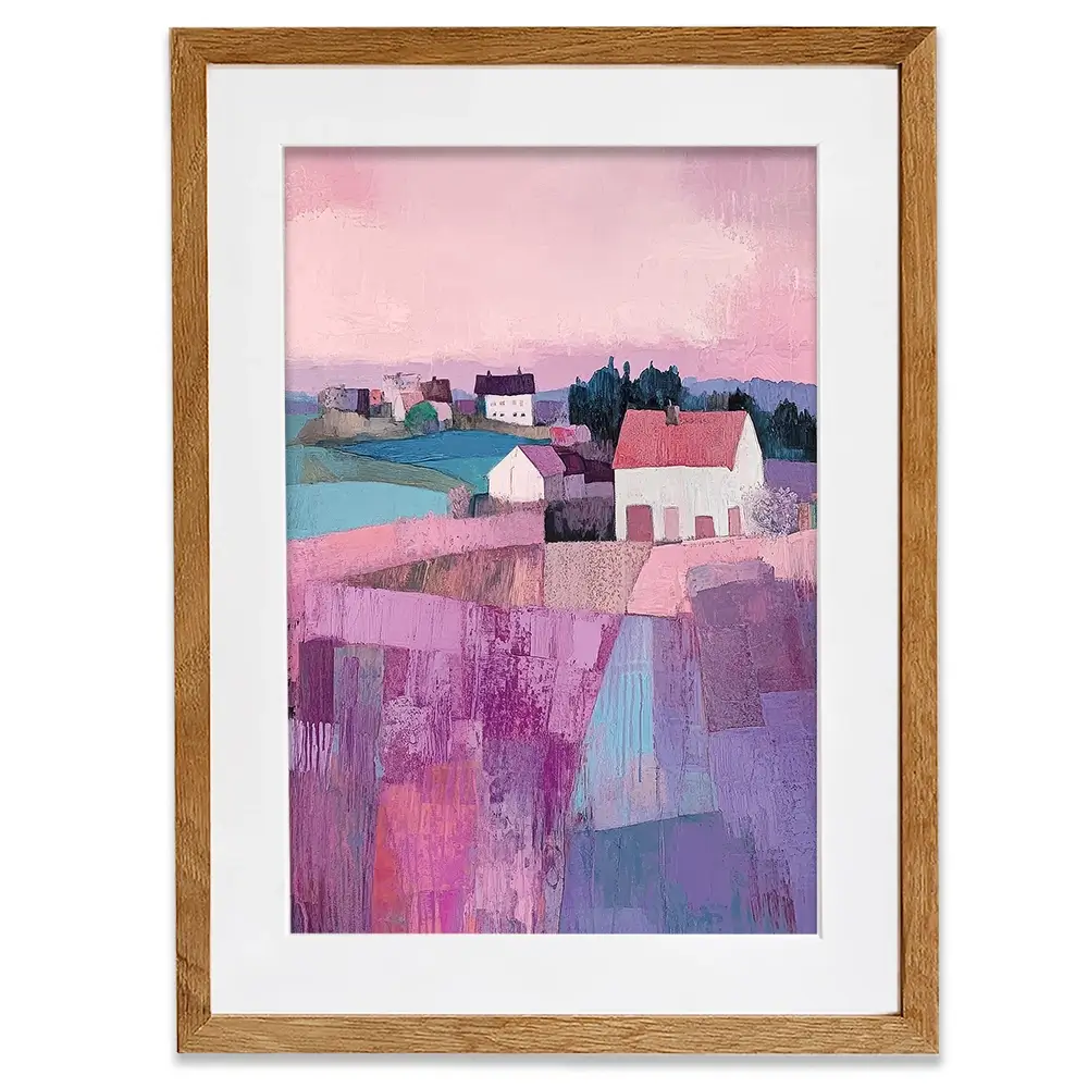 Lilac Patchwork Framed Art Print Lilac Patchwork Framed Art Print wall art product Tanya Ocean