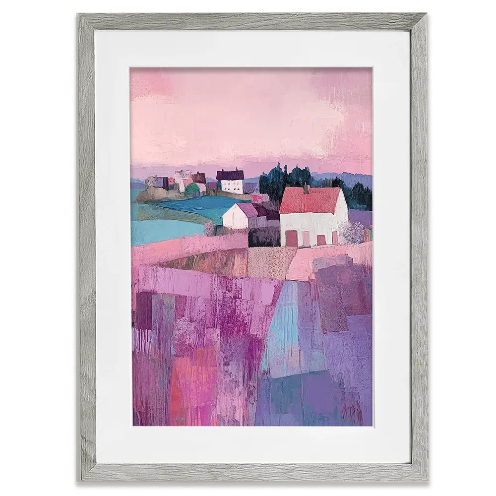 Lilac Patchwork Framed Art Print Lilac Patchwork Framed Art Print wall art product Tanya Ocean