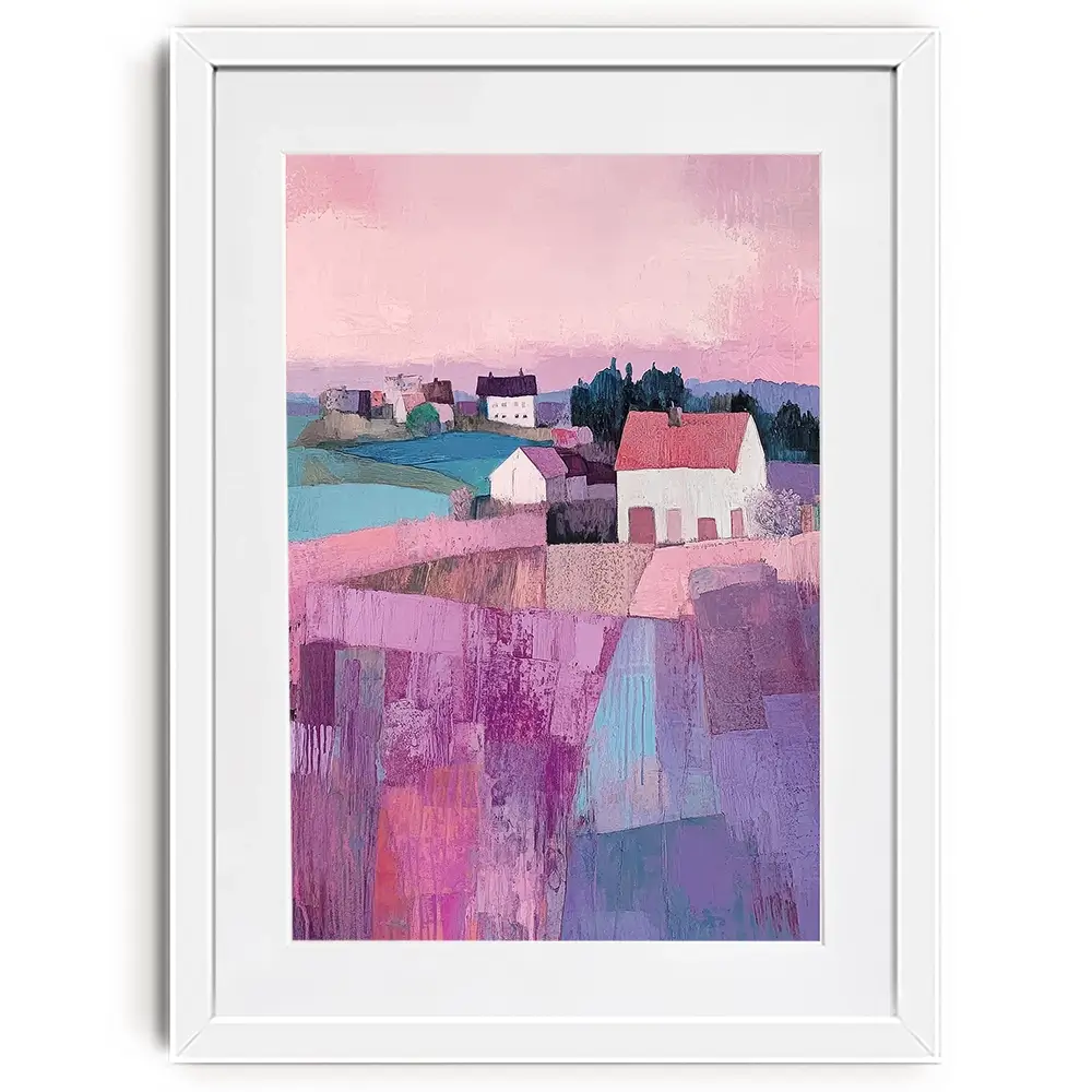 Lilac Patchwork Framed Art Print Lilac Patchwork Framed Art Print wall art product Tanya Ocean