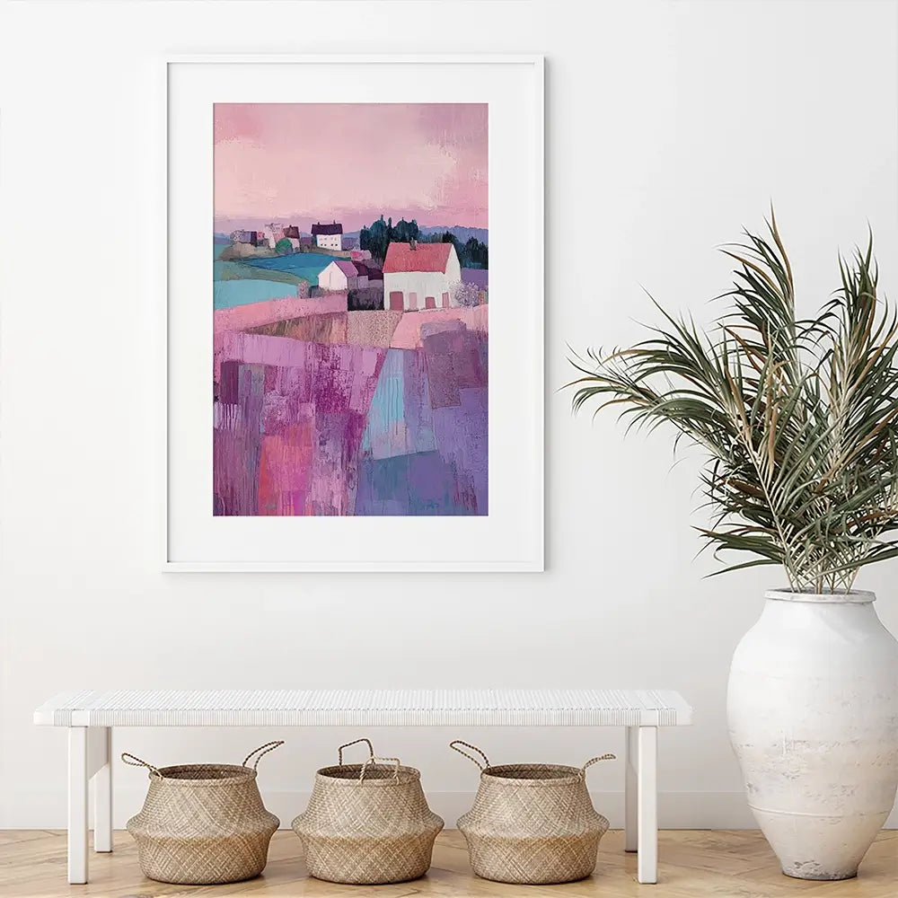 Lilac Patchwork Framed Art Print Lilac Patchwork Framed Art Print wall art product Tanya Ocean