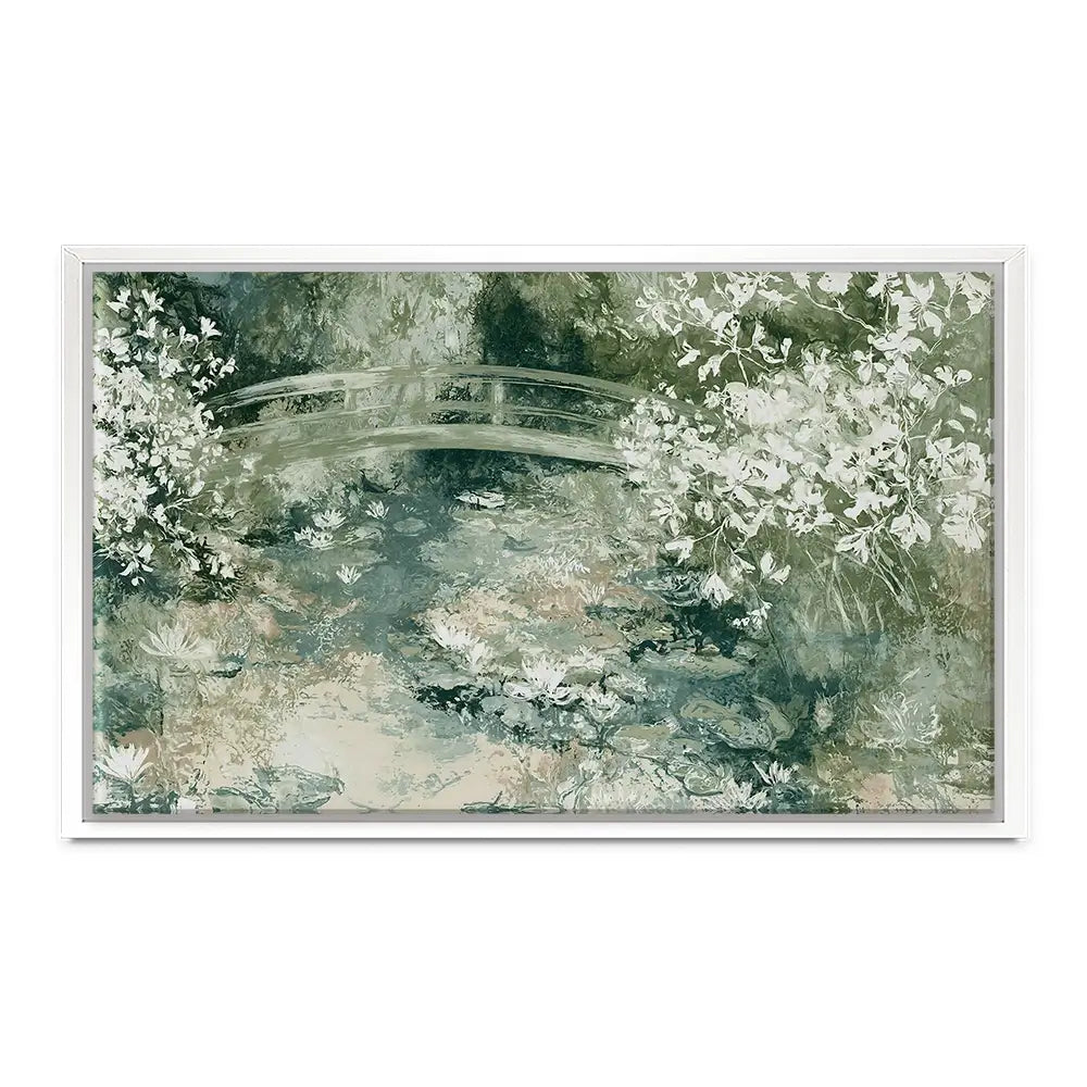 Lily Pond Bridge Canvas Print Lily Pond Bridge Canvas Print wall art product Chromatic Storm Studio