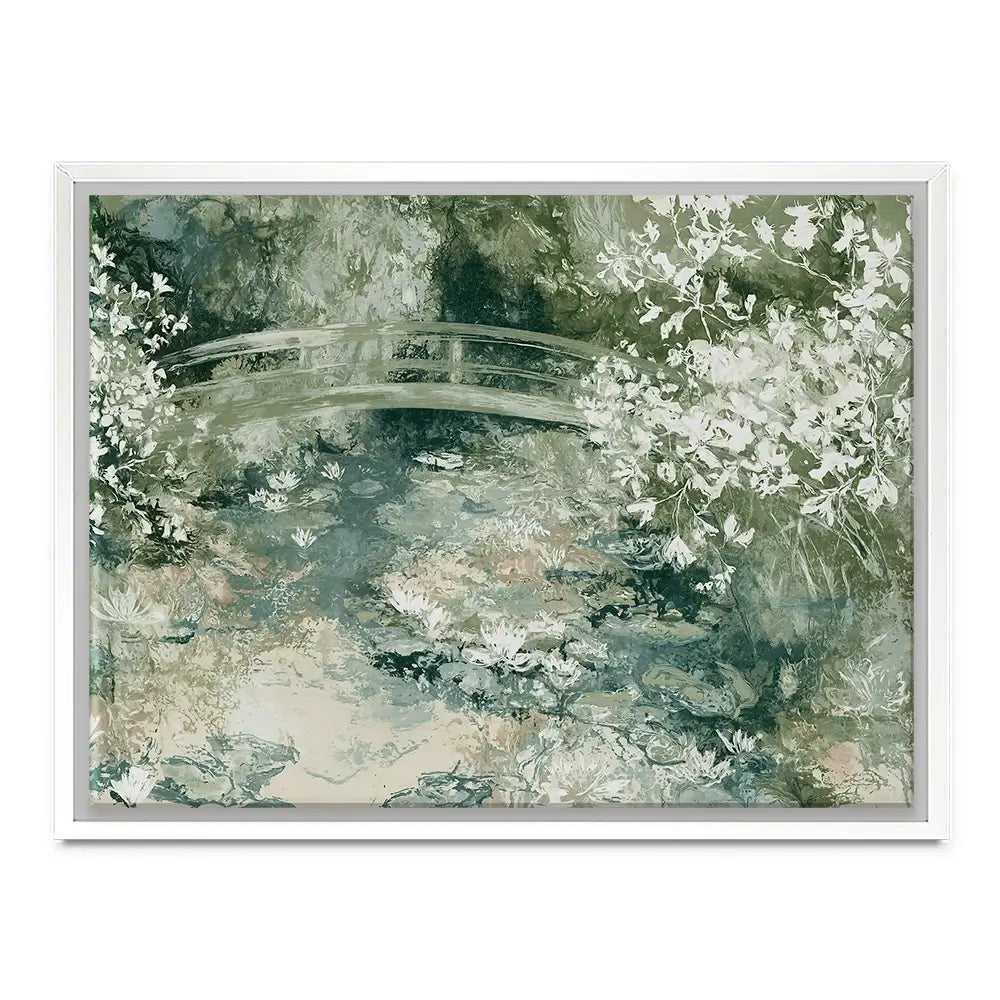 Lily Pond Bridge Canvas Print Lily Pond Bridge Canvas Print wall art product Chromatic Storm Studio