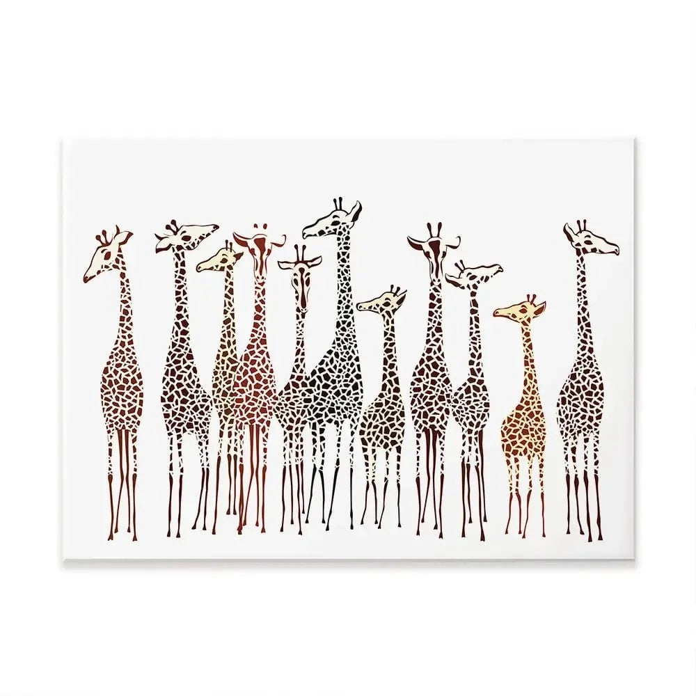 Line Of Giraffes Canvas Print Line Of Giraffes Canvas Print wall art product fresher / Shutterstock
