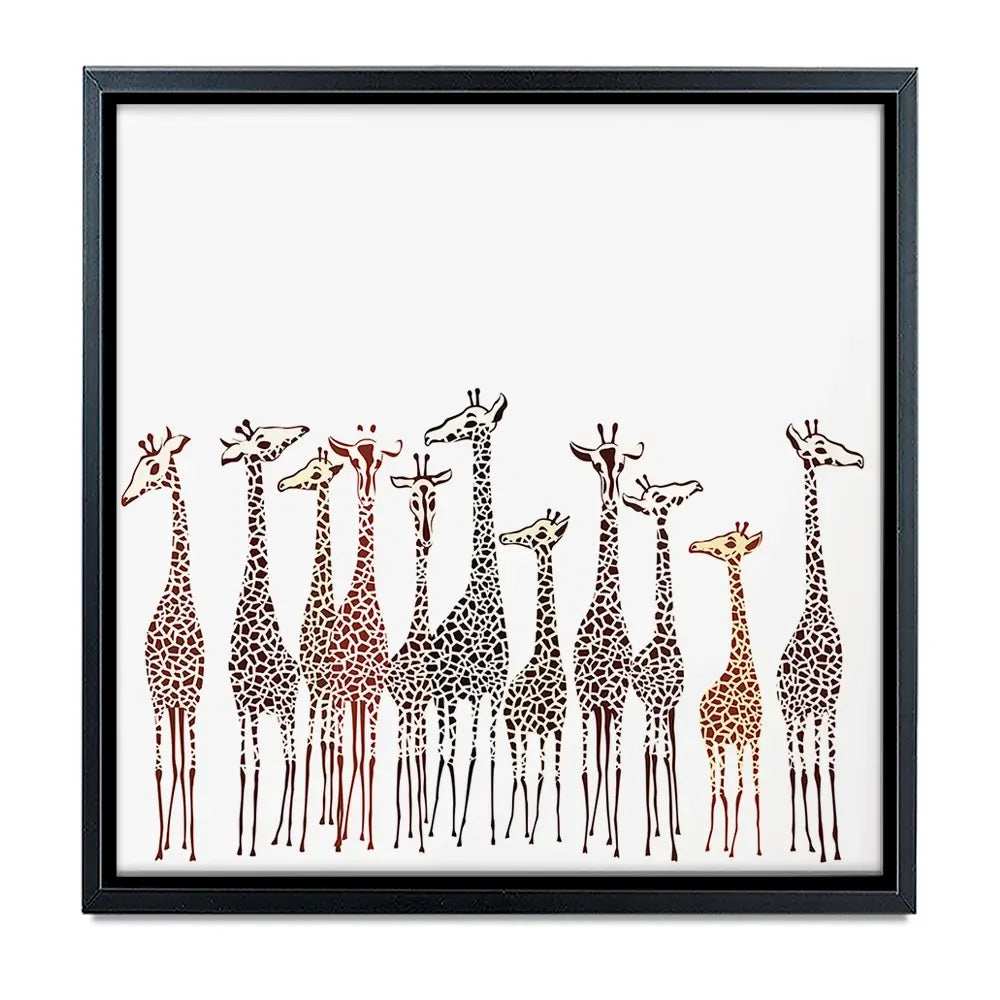 Line Of Giraffes Oversized Canvas Print Line Of Giraffes Oversized Canvas Print wall art product fresher / Shutterstock