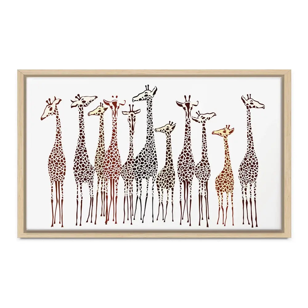 Line Of Giraffes Oversized Canvas Print Line Of Giraffes Oversized Canvas Print wall art product fresher / Shutterstock
