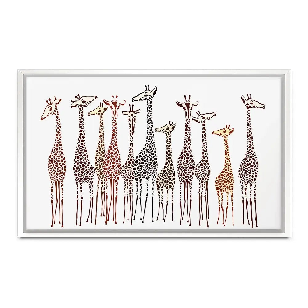 Line Of Giraffes Oversized Canvas Print Line Of Giraffes Oversized Canvas Print wall art product fresher / Shutterstock