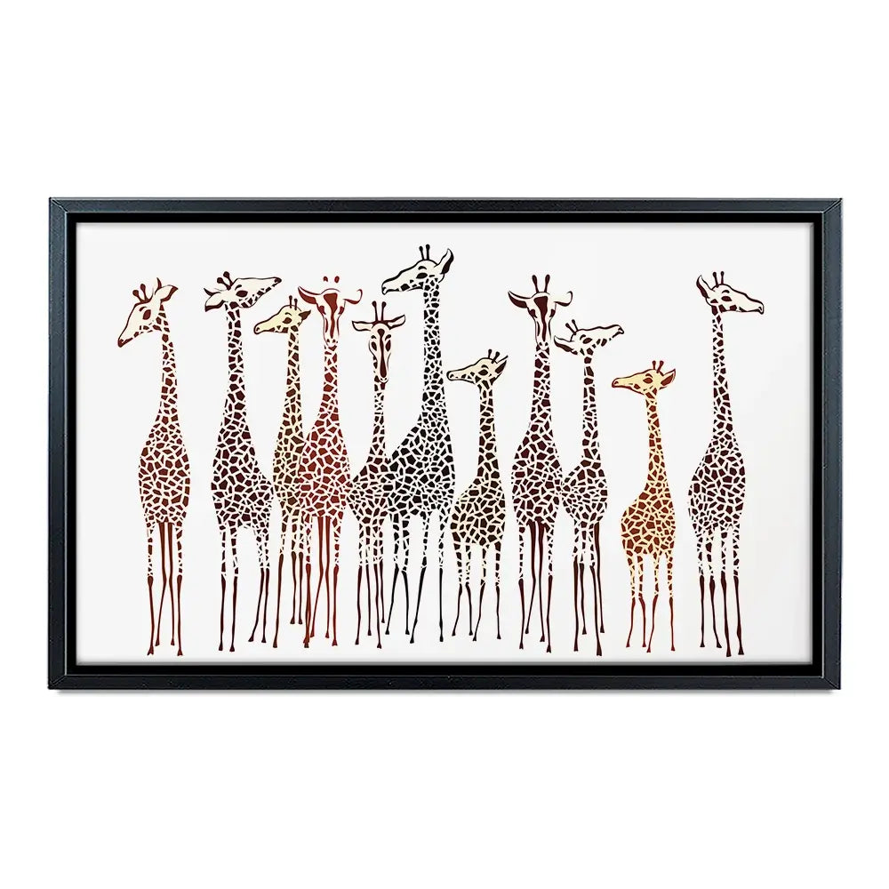 Line Of Giraffes Oversized Canvas Print Line Of Giraffes Oversized Canvas Print wall art product fresher / Shutterstock
