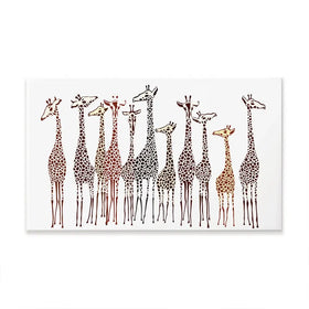 Line Of Giraffes Oversized Canvas Print Line Of Giraffes Oversized Canvas Print wall art product fresher / Shutterstock