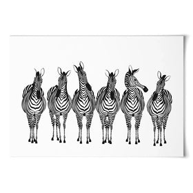 Line Of Zebras Art Print Line Of Zebras Art Print wall art product fresher / Shutterstock