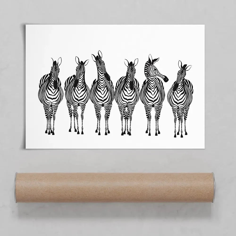 Line Of Zebras Art Print Line Of Zebras Art Print wall art product fresher / Shutterstock
