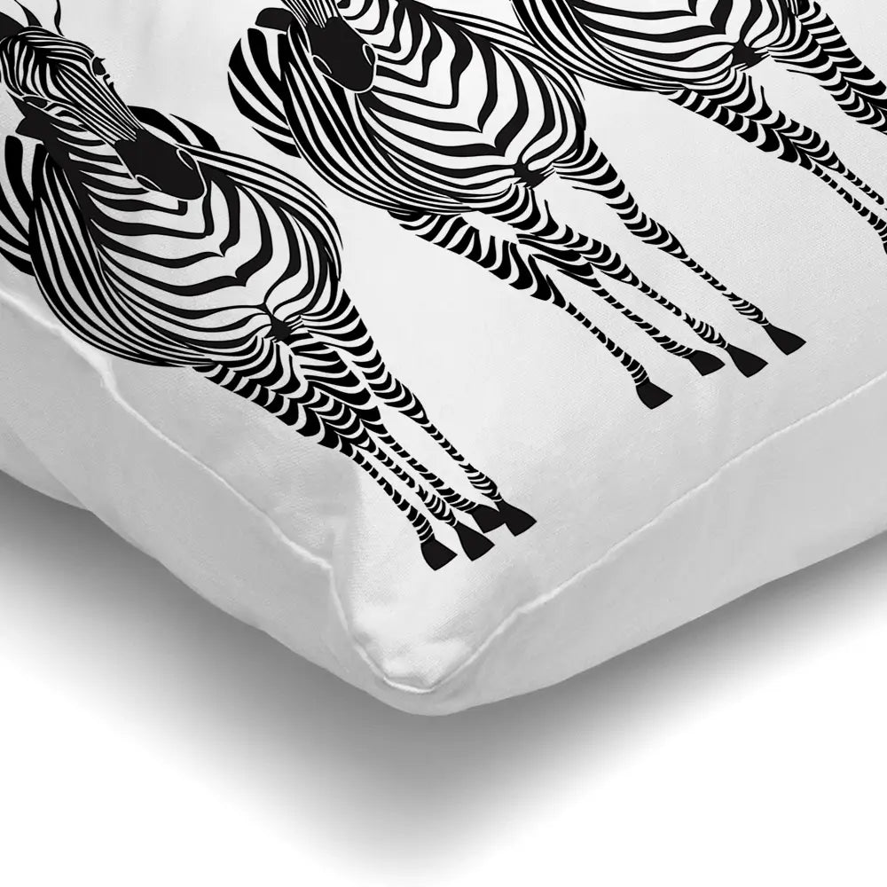 Line Of Zebras Cushion Line Of Zebras Cushion wall art product Art Print Shop