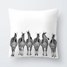 Line Of Zebras Cushion Line Of Zebras Cushion wall art product Art Print Shop