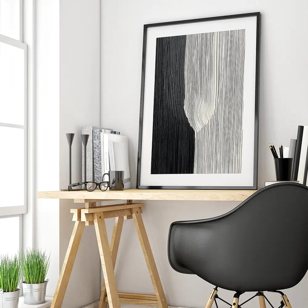 Lined Stripes Framed Art Print Lined Stripes Framed Art Print wall art product LSR Design Studio - Independent