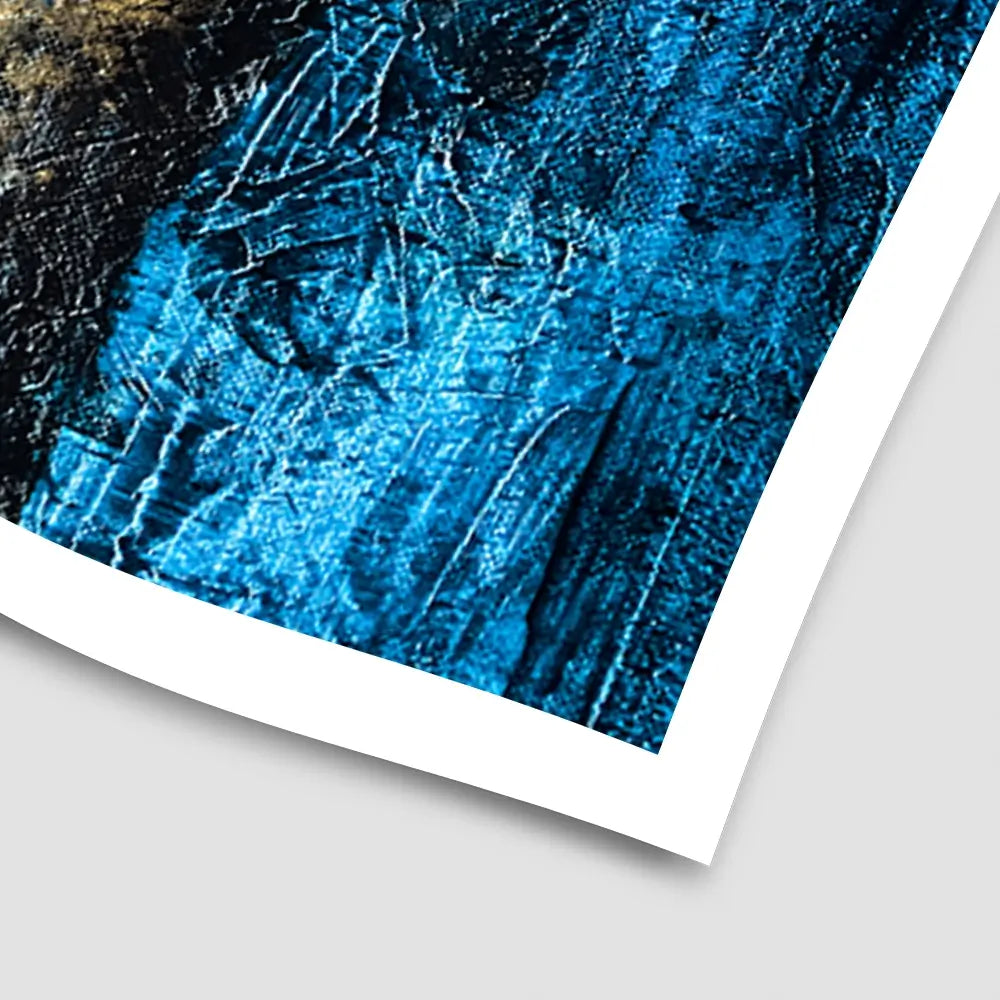 Lined With Blue Art Print Lined With Blue Art Print wall art product Adelina ART / Shutterstock