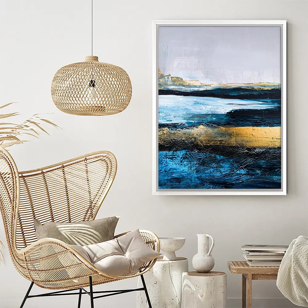 Lined With Blue Canvas Print Lined With Blue Canvas Print wall art product Adelina ART / Shutterstock