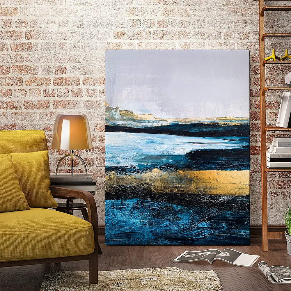 Lined With Blue Canvas Print Lined With Blue Canvas Print wall art product Adelina ART / Shutterstock