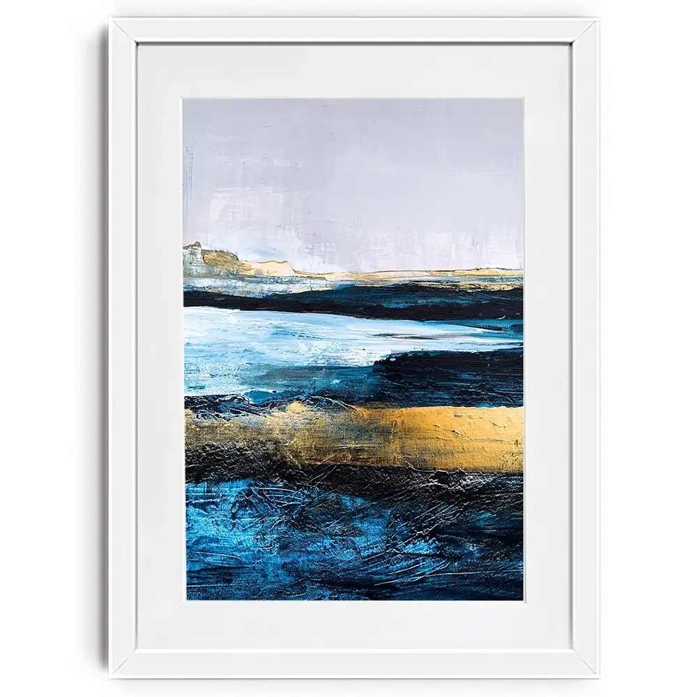 Lined With Blue Framed Art Print Lined With Blue Framed Art Print wall art product Adelina ART / Shutterstock