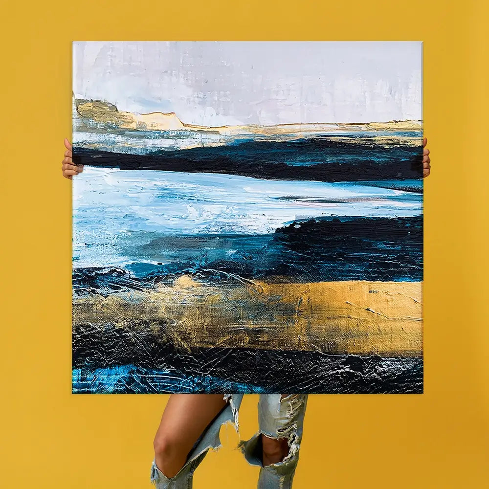 Lined With Blue Oversized Canvas Print Lined With Blue Oversized Canvas Print wall art product Adelina ART / Shutterstock