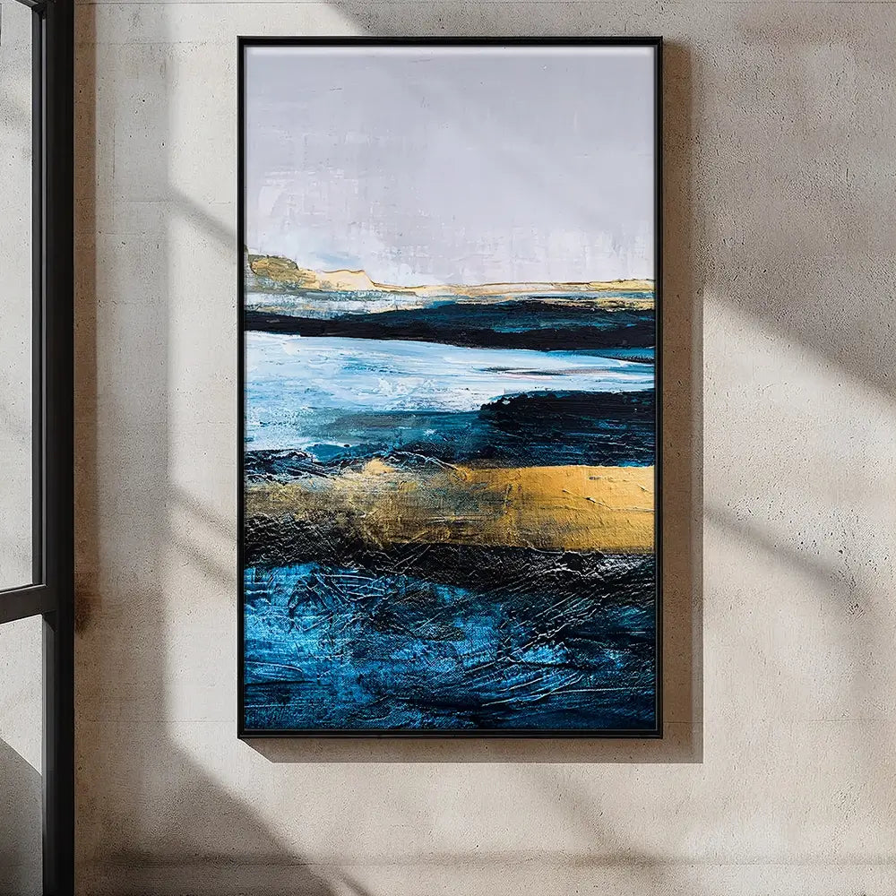 Lined With Blue Oversized Canvas Print Lined With Blue Oversized Canvas Print wall art product Adelina ART / Shutterstock