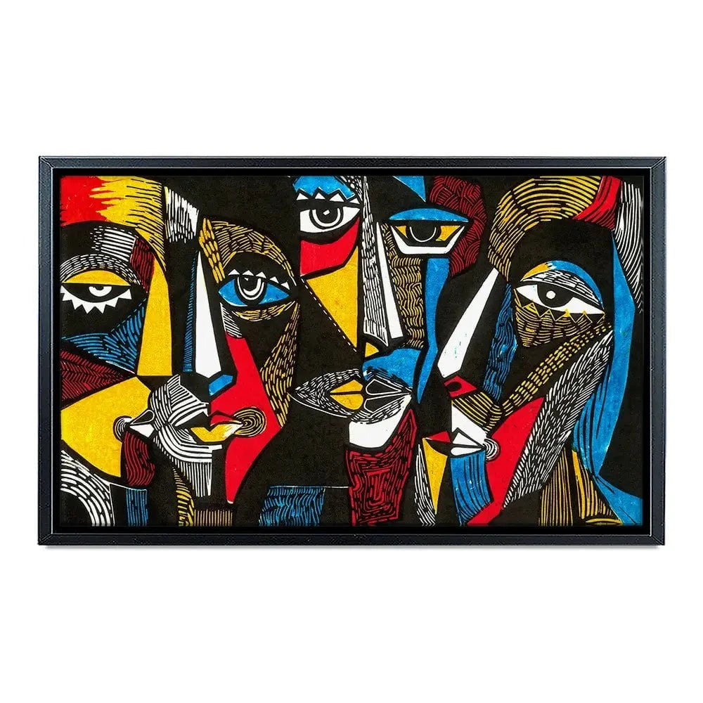 Linocut Faces Canvas Print Linocut Faces Canvas Print wall art product Sunnyisland / Shutterstock