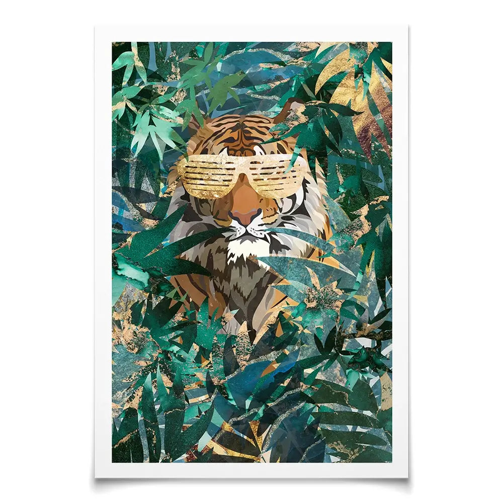 Lion Behind The Leaves Art Print Lion Behind The Leaves Art Print wall art product Sarah Manovski