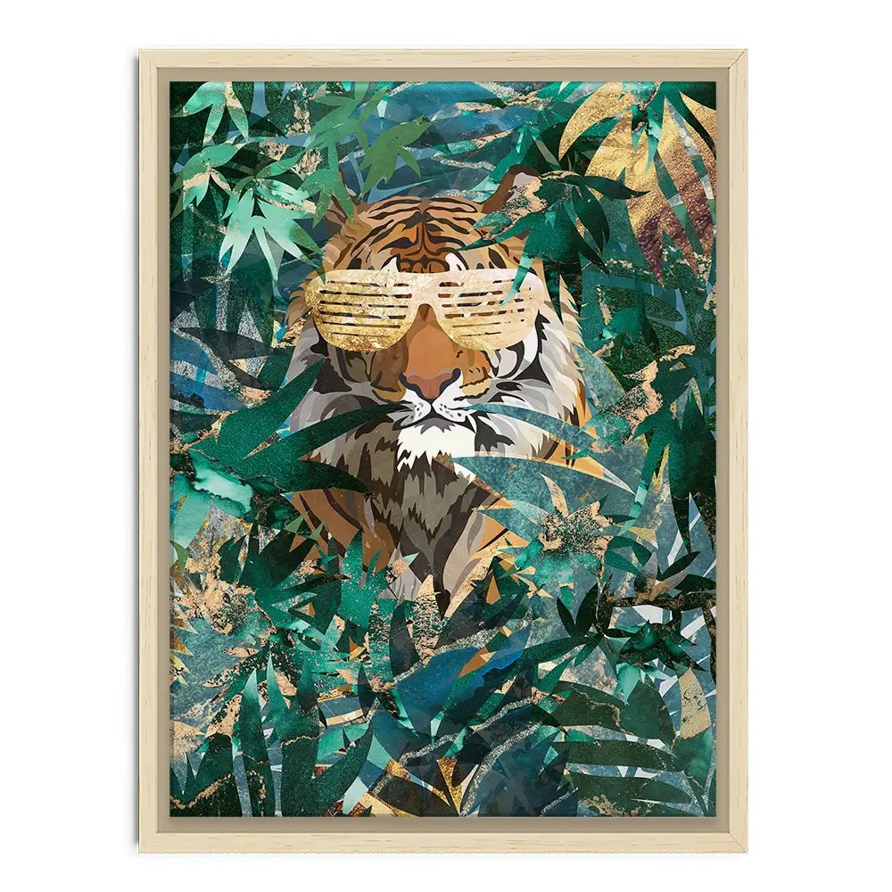 Lion Behind The Leaves Canvas Print Lion Behind The Leaves Canvas Print wall art product Sarah Manovski